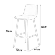 Sgabello da Bar per la Colazione Sgabelli Alti Moderni in Metallo Cucina Colazione Bar Sedia Contatore casa Sgabelli da Bar con Sedile in Pelle PU Altezza 65 / 75cm per Sala da Pranzo Bistro Pub COF