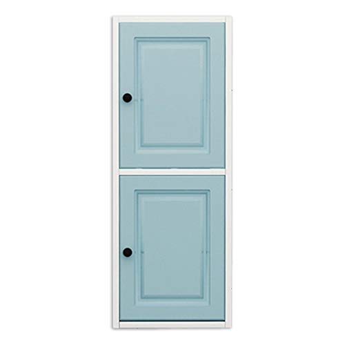 Narrow Armadietto Armadietto dei Medicinali Bagno Armadietto di Immagazzinaggio Armadietto Bagno Lato WC A Parete Mobiletto in Legno Massello (Color : Blue, Size : 30 * 25 * 84.8cm)