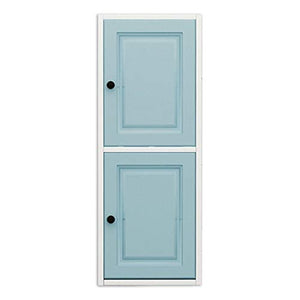 Narrow Armadietto Armadietto dei Medicinali Bagno Armadietto di Immagazzinaggio Armadietto Bagno Lato WC A Parete Mobiletto in Legno Massello (Color : Blue, Size : 30 * 25 * 84.8cm)