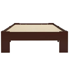 BIGTO - Struttura letto in legno di pino massello, per camera da letto, 90 x 200 cm, colore: Marrone scuro