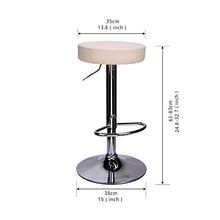 CCLIFE Set 2x /1x Sgabello Bar Regolabile in Altezza(63-83) cm Sgabello Cucina Moderno con poggiapiedi, Colore:Beige, Dimensione:2pz-Set