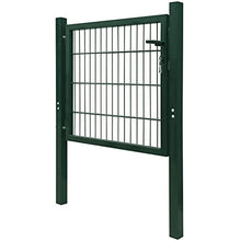 HUANGDANSP Cancello per Recinzione in Acciaio Verde 103x150 cm Articoli di ferramenta Barriere e recinzioni Cancelli