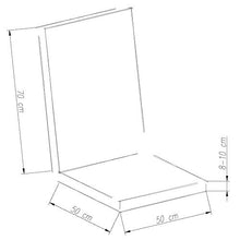 Chicreat Cuscino per sedie con schienale alto, turchese, 120 x 50 x 8 cm, set da 2
