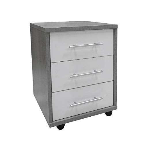 CALITAN FURNITURE FACTORY SP Z O.O. CASSETTIERA Omega Cemento con Frontali Bianco