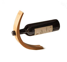 COLiJOL Portabottiglie per Vino a Bottiglia Singola Portabottiglie per Vino con Bilanciamento Espositore da Banco Espositore in Bambù
