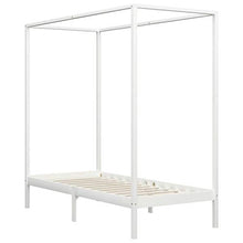 SKM Giroletto a Baldacchino Bianco Legno Massello di Pino 90x200 cm