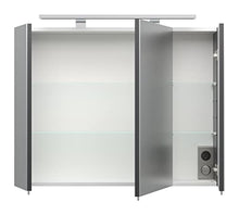 Set di mobili da bagno Malema in antracite con frontale arrotondato 6 pz.