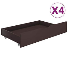 SKM Giroletto con 4 Cassetti Marrone Scuro Legno di Pino 180x200 cm (47.25kg)