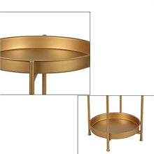 YIN YIN Carrello per ripiani Carrello for ripiani ， Scaffale for vassoio in ferro battuto elegante e resistente elegante casa soggiorno divano cucina bagno ristorante carrello mensola, oro 40X67CM Car