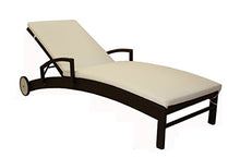 Lettino Sdraio Maya Marrone con cuscino Beige Sole Mare Relax Alluminio Simil Rattan