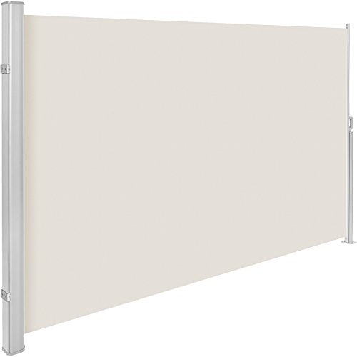 TecTake Tende da Sole paravento Laterale frangivento Estensibile Corpo e Assistenza Post Interamente in Alluminio - Disponibile in Diversi Colori e Diverse Misure - (Beige | 200x300cm | No. 401532)