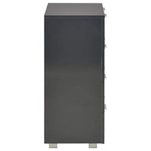 Montloxs Credenza con 8 cassetti, Cassettiera per Armadio, 60x35x76 cm, Nero Lucido