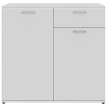XHCP Credenza, Comodino, Comodino, cassettiera per la casa Soggiorno Camera da Letto Bianco Lucido 80x36x75 cm truciolare