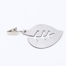 Cabilock 4 Pezzi Tovaglia Pesi Clip Copertura Tavolo in Acciaio Inox Morsetti Pesi Ornamento per Picnic All'aperto Cena in Famiglia (Foglia)
