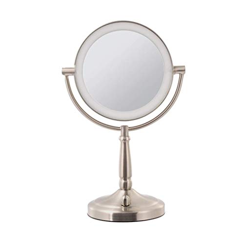 AJH Specchio per Il Trucco a LED Specchio per Il Trucco Specchio per Il Trucco con luci e portaoggetti, Touch Screen Specchio cosmetico dimmerabile Specchi da Tavolo a do