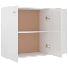 vidaXL Credenza Bianco Lucido 105x30x75 cm in Truciolato