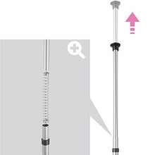 tectake 402861 - Scaffale Telescopico per Bagno, 4 Ripiani Regolabili e Piedini in Gomma Antiscivolo, Regolabile in Altezza