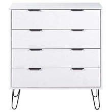 Tidyard Cassettiera Bianca Moderna in Legno Massello di Pino con 4/6 Cassetti 45x39,5x90,3 cm,Credenza Bianca Moderna con 4/6 Cassetti,Credenza con Cassetti,Credenza Bianca