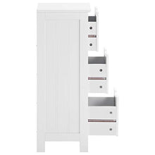 WGYDREAM Comodino Cassettiera Portaoggetti da Bagno Bianca Armadietto da Terra con 3 Cassetti Armadio Alto in MDF