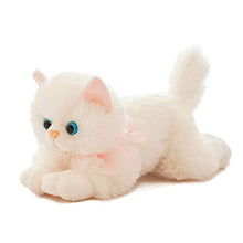 YiXing, 1 bambola di gatto simulata da 15 a 40 cm, peluche per gattino, cuscino per dormire, regalo per fidanzata (colore bianco, 40 cm)