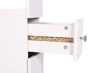 MAIMAITI Mobile Bagno Bianco con Ruote ，Ci Sono Due Piccoli cassetti，15 x 33 x 65 cm