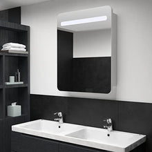 vidaXL Armadietto Bagno con Specchio e Luci LED con Ante e Ripiani Interni Elegante Moderno Funzionale Mobiletto Pensile 60x11x80 cm MDF e Melamina