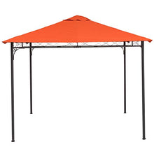 Outsunny Tetto di Ricambio 3x3m Telo Sostitutivo per Gazebo da Giardino in Poliestere con Foro di Ventilazione Arancione