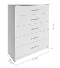 Mobiletto portaoggetti con 5 cassetti, cassettiera Multistrato Moderna a Colonna Singola Multifunzionale per Negozio di Hotel per la casa, 41 x 35 x 106 cm
