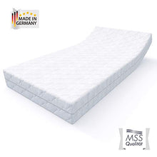 MSS Materasso a molle insacchettate a 7 zone, altezza 20 cm, altezza 180 x 200 cm, altezza 3 fino a 120 kg, con rivestimento trapuntato, colore bianco