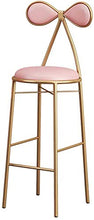 XHCP Mobili da Soggiorno Sgabelli Sgabelli da Bar Sedia con Schienale Bowknot per Cucina/Bar Sgabelli Alti Gambe in Metallo Dorato - 65 / 75cm Altezza Pub - Sedie Moderne da Pranzo PE