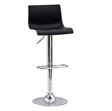 2 Sgabelli da Bar Cucina girevoli seduta nera regolabile in altezza 62-82 cm. con schienale e poggiapiedi