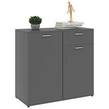 XHCP Credenza, Comodino, Comodino, cassettiera per la casa Soggiorno Camera da Letto Bianco Lucido 80x36x75 cm truciolare