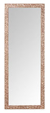 MO.WA Specchio da parete cornice classica legno rosa argentato antico misura esterna cm. 55x145. Da appendere Verticale/orizzontale.Made in Italy.