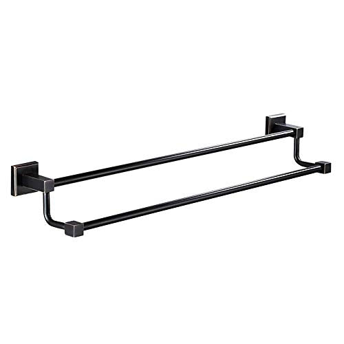 Bagno Asciugamano bar Doppio portasciugamani in ottone antico base quadrata a parete portasciugamani bagno hardware ciondolo portasciugamani portasciugamani portasciugamani porta decorazioni for la ca