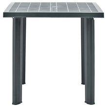 Qnotici Tavolo da Giardino in plastica Stile Moderno, Tavolo da Giardino per Esterni per Il Tempo Libero, Tavolo da Giardino per riunioni di Famiglia 80 x 75 x 72 cm-Verde con Foro per ombrellone