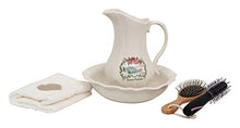 Biscottini Set Toilette in Porcellana per Lavabo Bagno Antico Bianco