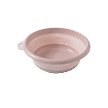 2020 multifunzionale pieghevole Camping Lavabo piede Lavabo Lavabo in silicone pieghevole benna accessori for il bagno (Color : Pink)