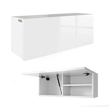 RODRIGO PlatanRoom - Armadietto da bagno pensile, lucido, 80 x 30 x 25 cm, colore: bianco/nero