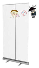 Topniu. (Usando in affari) Roll Up Banner Pavimento in piedi Sneaced Guard |80 x 180 cm Portable Clear Roll Up Banner, per caffè, negozi al dettaglio, cassiere, receptionist banner stand