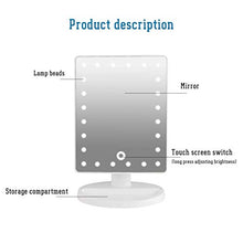 Uxsiya Specchio cosmetico con luci Touch Screen Specchio Illuminato Ricaricabile USB Specchio per Trucco da Tavolo 10X con Un vano portaoggetti