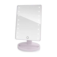 ZWH-Specchio per Il Trucco Trucco Schermo LED Specchi Professional Touch Specchio da Toilette con 16 Luci A LED Salute Bellezza Controsoffitto Regolabile 180 Rotating