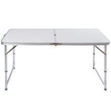 DXP Aluminum Tavolo Da Campeggio Regolabile in Altezza Pieghevole Portatile Formato Valigia 120x60x (55-70) Centimeter