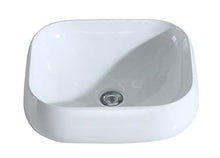 Eridanus Serie Kengo, Lavabo di Ceramica Bianco Lusso Lavandino Lavello Lavamano Lavabo da Appoggio Rettangolare Quadrato Bacinella Lavandino Lavello per Bagno Casa Bidet Lavabo
