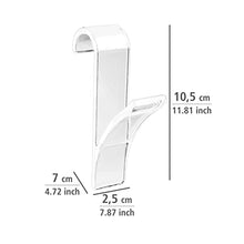WENKO Gancio scaldasalviette trasparente set 2 pezzi - set 2 pezzi, Plastica, 2.5 x 10.5 x 7 cm, Trasparente