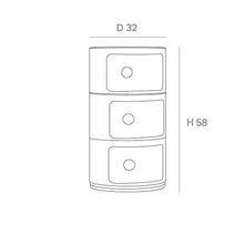Diaod Nordic Semplice ABS Bedside Governo di immagazzinaggio Moderna Divano Camera Comodini 3 Livello Rotonda Bagagli Finitura Armadi
