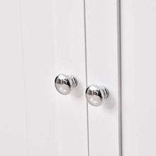 kleankin Mobiletto Armadietto 2 Ripiani 2 Ante con Maniglie da Bagno MDF 60 x 30 x 80cm Bianco