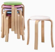KANULAN Sgabelli Bar Semplice Moderna di Legno Solido Sgabello Creativo Colori Sgabello casa Curvo necessità di assemblare impilabile Moda Panca Tavolo da Pranzo Sgabello No (Color : Orange)