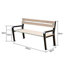 Panche Da Giardino Per Esterni, Panchine Per Il Tempo Libero In Legno Di Plastica Con Schienali E Braccioli, Panchine Per Esterni Per Mobili Da Giardino, Panchine Per Balcone Con Gambe In Metallo