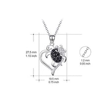 Collana in Argento Sterling, Collana Creativa A Forma di Cuore in Argento Sterling S925Tortoise Madre E Bambino, Adatta per La Festa della Mamma, Regali di Anniversario E Regali di Compleanno