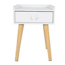HYM Semplice Camera da Letto Moderna Comodino Cassetto Cassetto Cabinet Mobili da Comodo Bianco